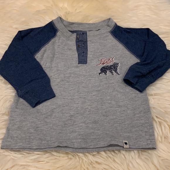 Lucky Brand & Carter’s Long-Sleeve and Short Tees with Blue Joe Fresh Pants 18M - Picture 5 of 15